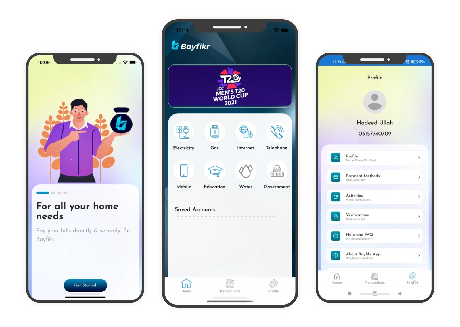 Bayfikr mobile app before the redesign