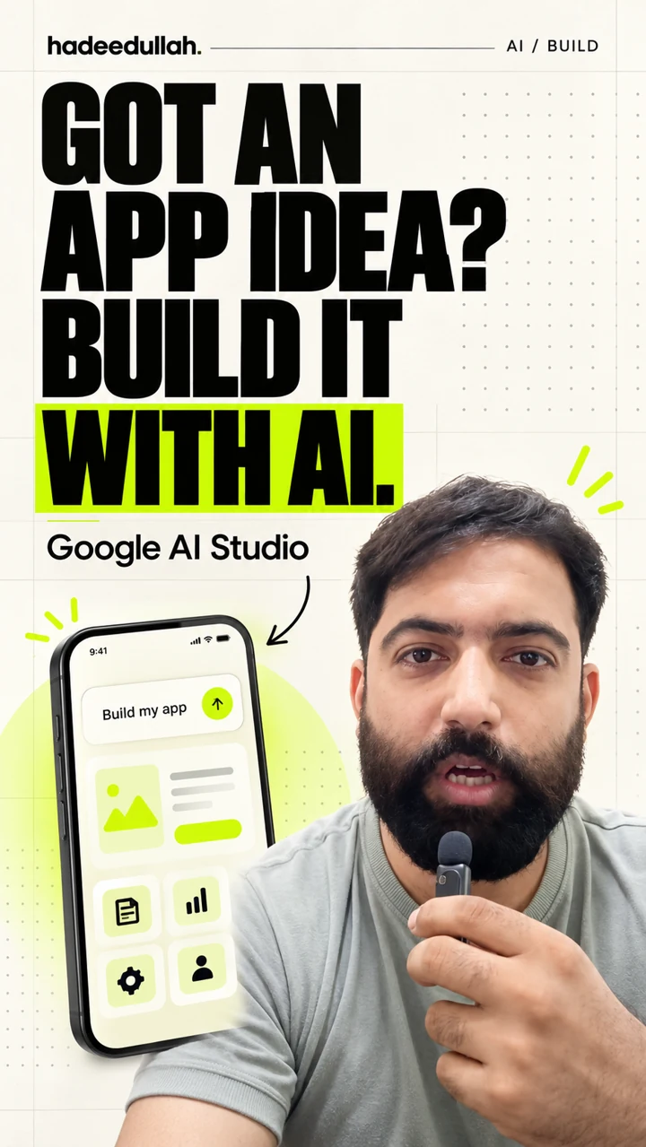 Creating apps with AI — custom cover by Hadeed Ullah